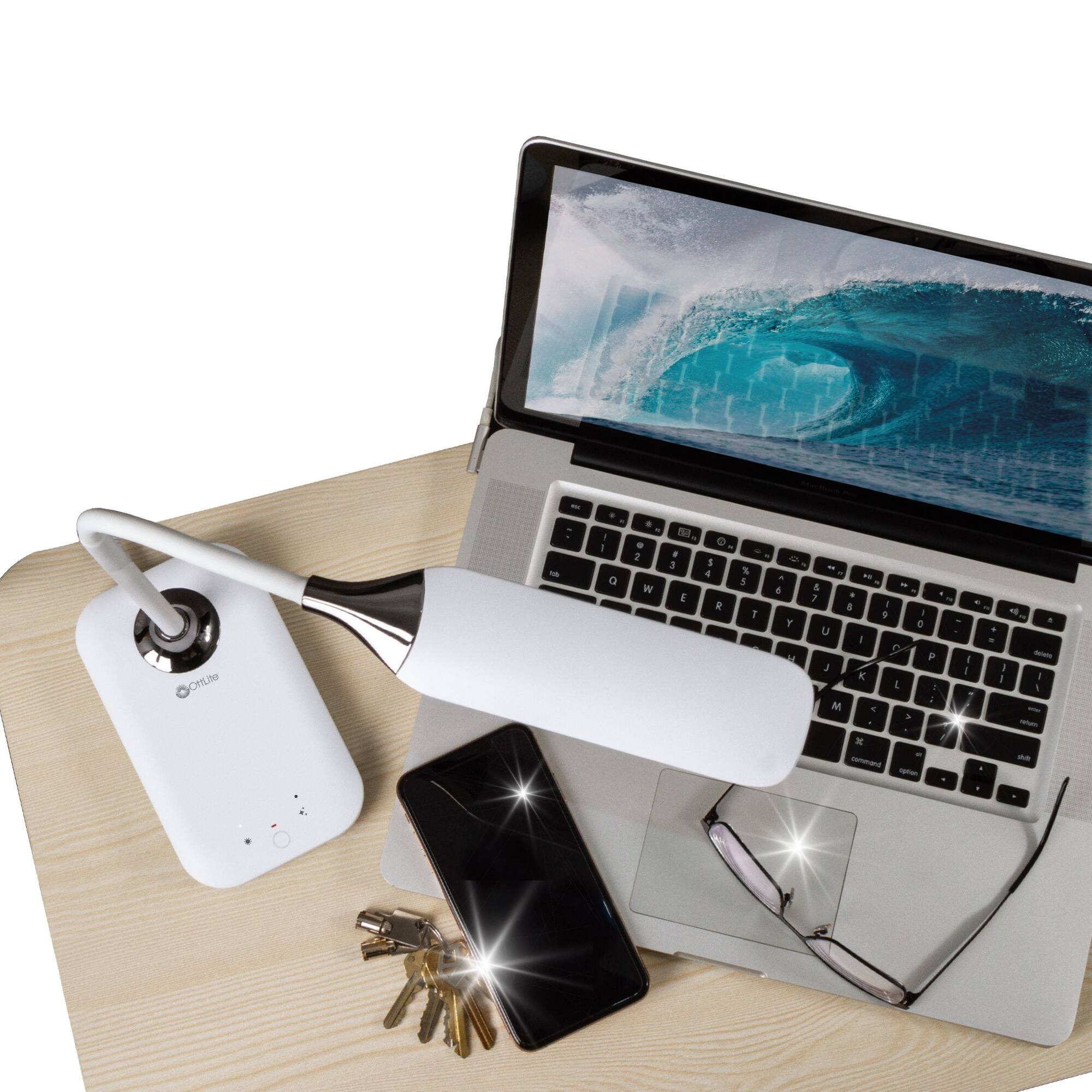 OttLite Enhance LED Sanitizing Desk Lamp with USB Charging